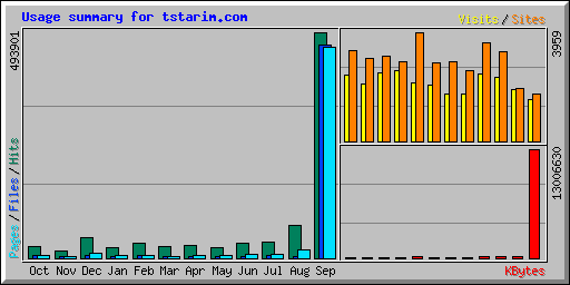 Usage summary for tstarim.com