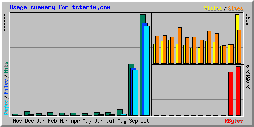 Usage summary for tstarim.com