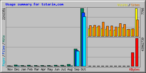 Usage summary for tstarim.com